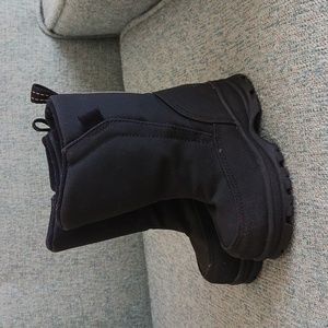 Lands End children's winter tall boots fabric black size 7